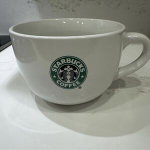 2007 Extra Large Starbucks Cup Mermaid Logo Soup Bowl 35 0z